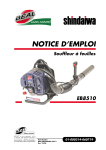 Shindaiwa EB8510: Notice d'emploi | AI Chat &amp; PDF