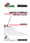 Shindaiwa AHS2510 Notice d'emploi + Chat IA &amp; PDF