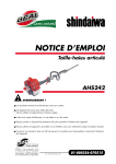 Shindaiwa AHS242 : Notice d'emploi + Chat IA