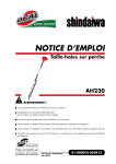 Shindaiwa AH230, AH230s: Notice d'emploi | AI Chat &amp; PDF