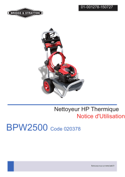 Briggs & Stratton BPW2500 Manuel du propriétaire