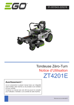 EGO ZT4201E Notice d'Utilisation + Chat IA & PDF