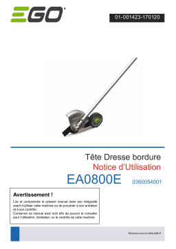 EGO EA0800 Coupe-bordures | Chat IA & PDF