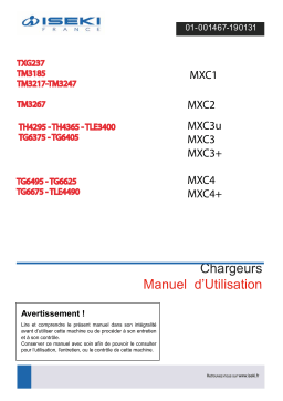 ISEKI CHARGEURS Manuel du propriétaire