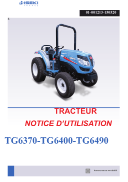 ISEKI TG6400, -, TG6370, -, TG6490 Manuel du propriétaire