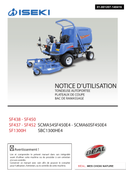 ISEKI SF438, SF450 Manuel d'utilisation | AI Chat & PDF
