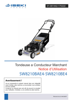 ISEKI SW8210BE4-BAE4 Manuel du propriétaire