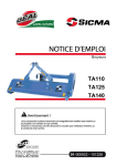 SICMA TA110, TA125, TA140 Notice d'Utilisation | AI Chat