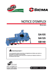 SICMA SA105, SA125, SB140 Manuel d'utilisation | AI Chat