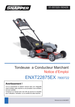 Snapper ENXT22875EX Manuel du propriétaire