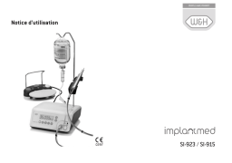 W&H Implantmed Mode d'emploi