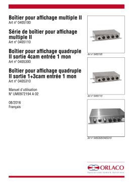 Orlaco: Manuel de Série affichage multiple II + IA