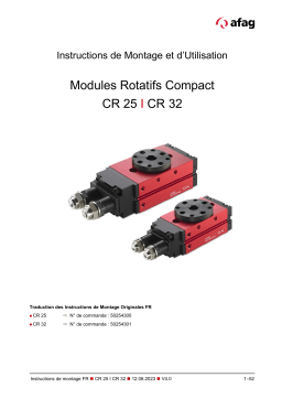 Afag Modules rotatifs CR 25 Mode d'emploi