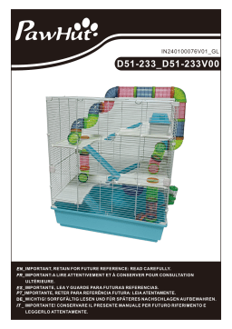 Manuel PawHut D51-233_D51-233V00 Cage Hamster | Chat IA