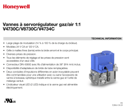 Honeywell V4730C, V8730C, V4734C: Info Technique + IA