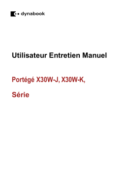 Portégé X30W-J/K : Manuel d'entretien + Chat IA