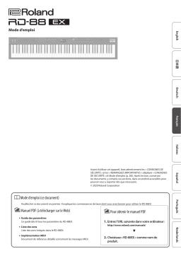 Roland RD-88EX Mode d'emploi | Chat IA et PDF