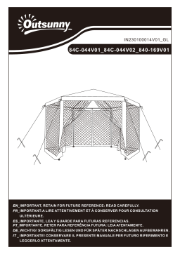 84C-044V01, 84C-044V02, 840-169V01 Gazebo Manuel + IA | Chat IA & Téléchargement PDF