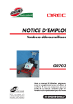 Orec GR, 703A Mode d'emploi