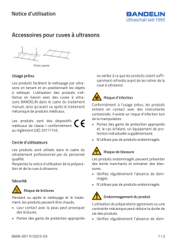 BANDELIN SONOREX KT 57 Mode d'emploi