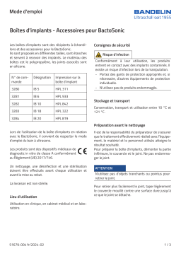 BANDELIN BactoSonic IB 6 Mode d'emploi