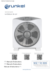 Manuel d'instructions Ventilateurs Grunkel | AI Chat &amp; PDF