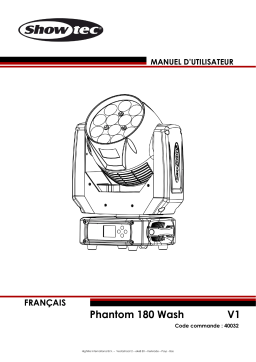 Showtec Phantom 180 Wash: Manuel d'utilisateur + IA