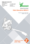 Ridder ManualDrive RMD8/16 Manuel utilisateur