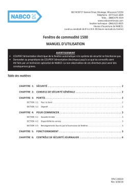 Fenêtre de commodité 1500 : Manuel d'utilisation + IA