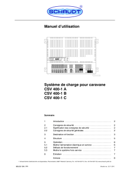 Schaudt CSV 400-1 A/B/C: Manuel d'Utilisation + IA Chat