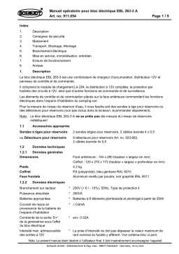 Schaudt EBL 263-3 A Manuel Opératoire | AI Chat & PDF