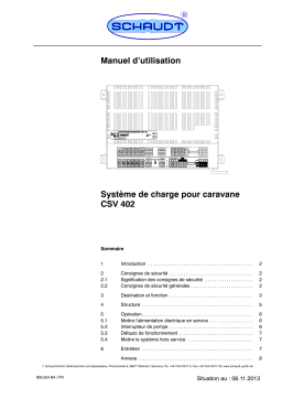 Lippert CSV 402 Manuel utilisateur