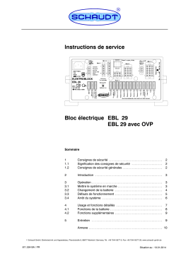 Lippert EBL 29 A Manuel utilisateur