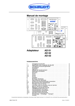 Schaudt AD 01, AD 02, AD 03 : Manuel d'installation | AI Chat & PDF Access