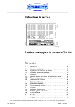 Lippert CSV 415 Manuel utilisateur