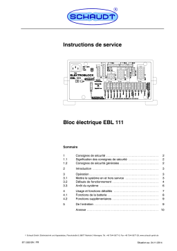 Lippert EBL 111 Manuel utilisateur