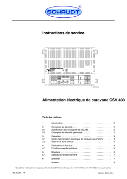 Lippert CSV 403 Manuel utilisateur