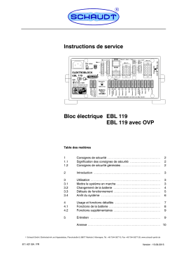 Lippert EBL 119 Manuel utilisateur