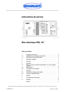 Lippert EBL 107 Manuel utilisateur