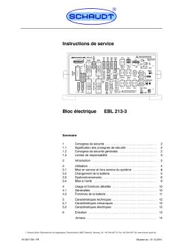 Lippert EBL 213-3 Manuel utilisateur