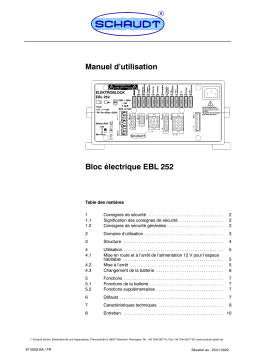 Lippert EBL 252 Manuel utilisateur