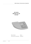 SI Analytics CG 843 pH Meter Manuel du propri&eacute;taire