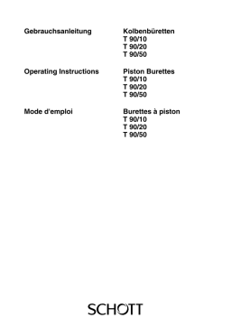 SCHOTT T 90/10, T 90/20, T 90/50 Mode d'emploi + AI Chat