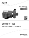 Bell &amp; Gossett Series e-1535 Close-Coupled Centrifugal Pump (P2004808C) Manuel du propri&eacute;taire