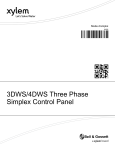 Bell &amp; Gossett 3DWS/4DWS Three Phase Simplex Control Panel Manuel du propri&eacute;taire
