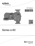 Bell &amp; Gossett Series e-60 In-Line Centrifugal Pumps (P2003450C) Manuel du propri&eacute;taire