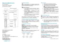 SI Analytics Puncture-Knife-Z503 Manuel du propriétaire