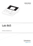 Lab 865 pH-m&egrave;tre : Assistance IA &amp; T&eacute;l&eacute;chargement PDF