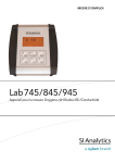 SI Analytics Lab 745 845 945 pH Meter Manuel du propri&eacute;taire