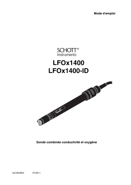 SI Analytics LFOx1400 Combined Sensor Manuel du propriétaire